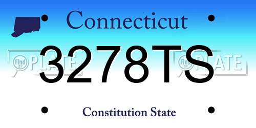 3278TS Connecticut License Plate