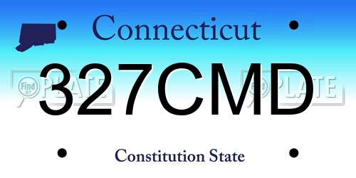 327CMD Connecticut License Plate