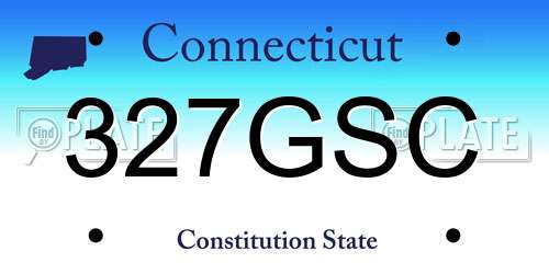 327GSC Connecticut License Plate