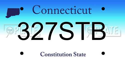 327STB Connecticut License Plate