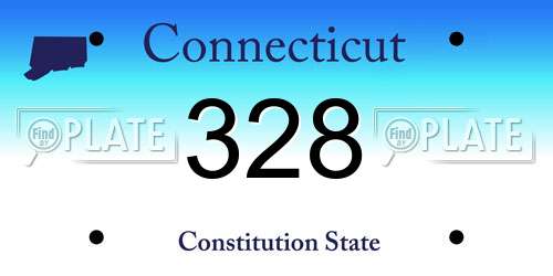 328 Connecticut License Plate