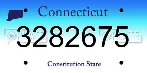 3282675 Connecticut License Plate