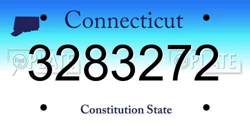 3283272 Connecticut License Plate