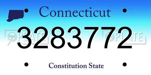 3283772 Connecticut License Plate