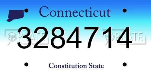 3284714 Connecticut License Plate