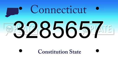 3285657 Connecticut License Plate