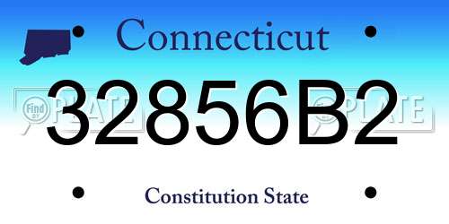 32856B2 Connecticut License Plate