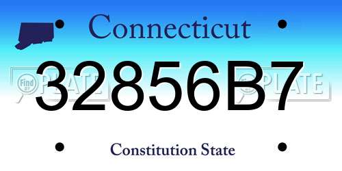 32856B7 Connecticut License Plate