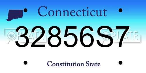 32856S7 Connecticut License Plate