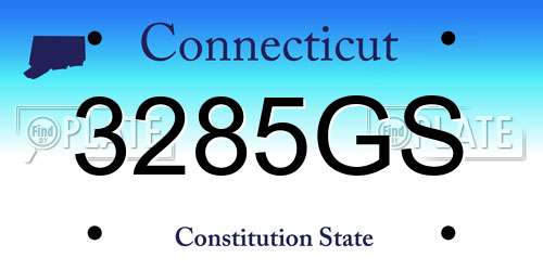 3285GS Connecticut License Plate