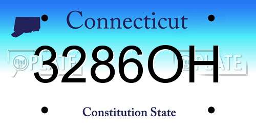 3286OH Connecticut License Plate