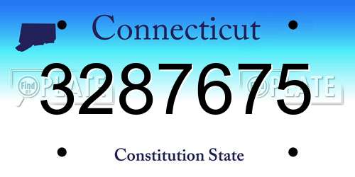 3287675 Connecticut License Plate