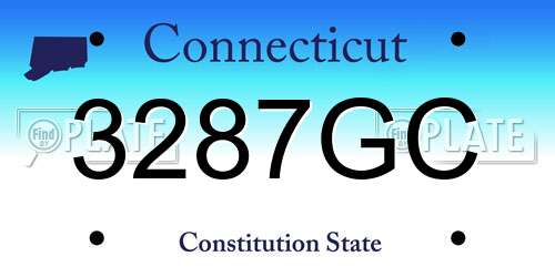 3287GC Connecticut License Plate