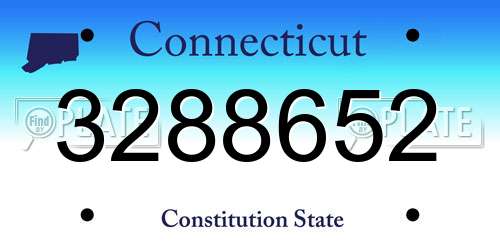 3288652 Connecticut License Plate