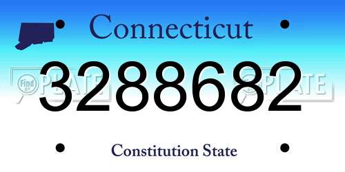 3288682 Connecticut License Plate