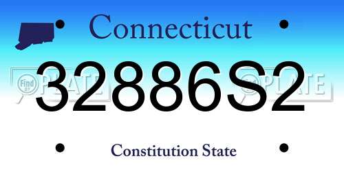 32886S2 Connecticut License Plate