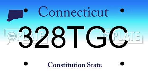 328TGC Connecticut License Plate