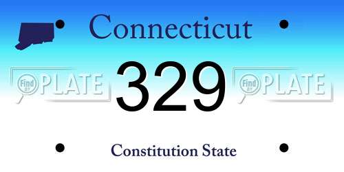 329 Connecticut License Plate