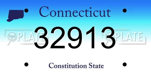 32913 Connecticut License Plate