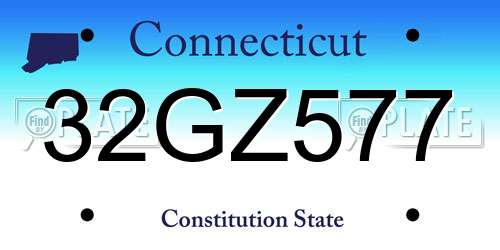 32GZ577 Connecticut License Plate
