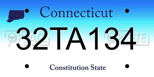 32TA134 Connecticut License Plate