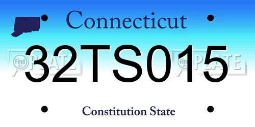32TS015 Connecticut License Plate
