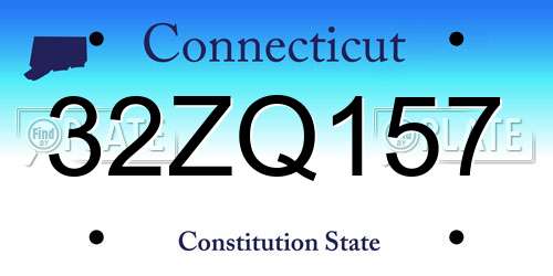 32ZQ157 Connecticut License Plate
