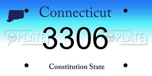 3306 Connecticut License Plate