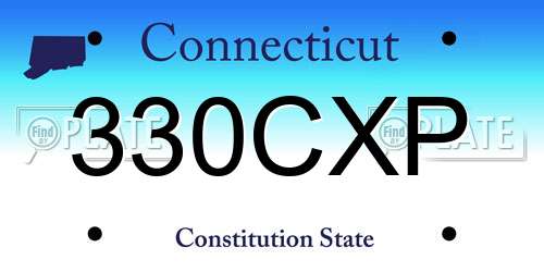 330CXP Connecticut License Plate