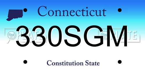 330SGM Connecticut License Plate