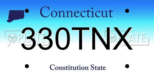 330TNX Connecticut License Plate