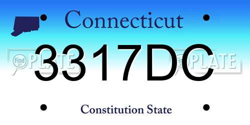 3317DC Connecticut License Plate