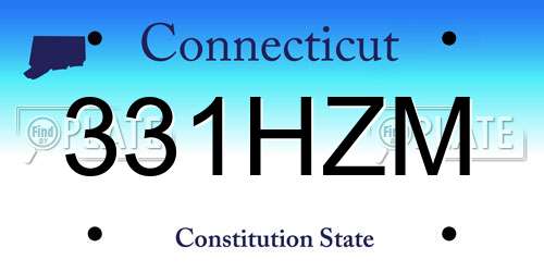 331HZM Connecticut License Plate