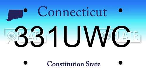 331UWC Connecticut License Plate