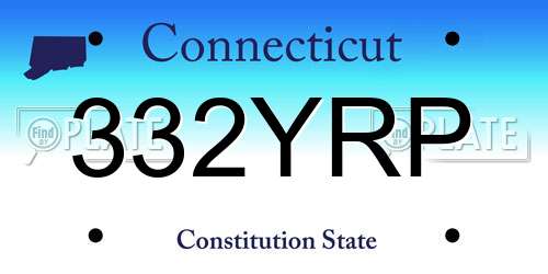 332YRP Connecticut License Plate