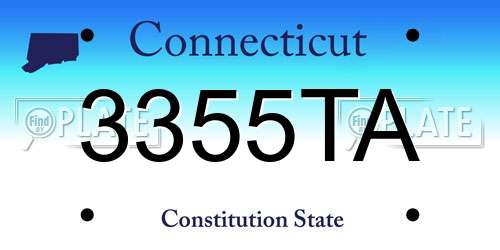 3355TA Connecticut License Plate