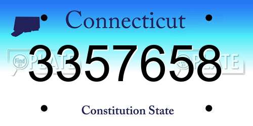 3357658 Connecticut License Plate