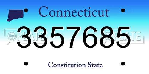 3357685 Connecticut License Plate