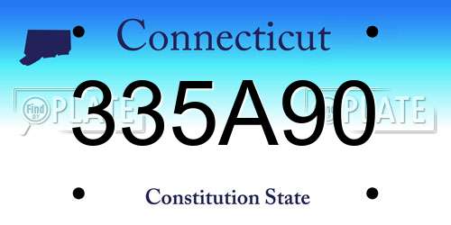 335A90 Connecticut License Plate