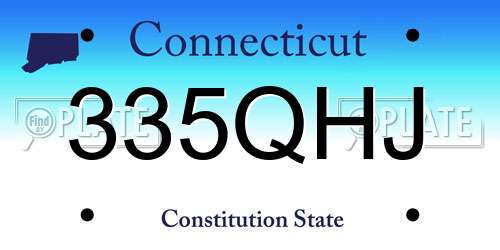 335QHJ Connecticut License Plate