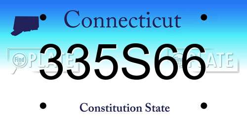 335S66 Connecticut License Plate