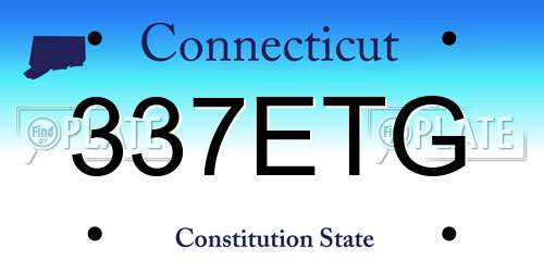 337ETG Connecticut License Plate