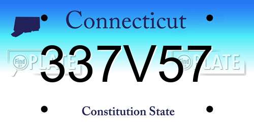 337V57 Connecticut License Plate