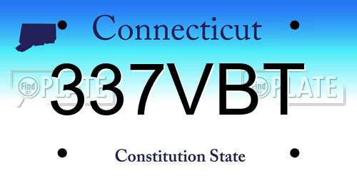 337VBT Connecticut License Plate