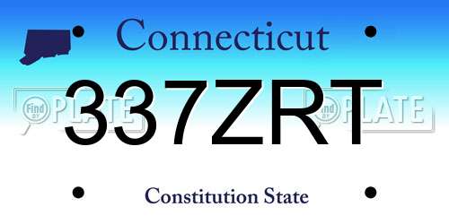 337ZRT Connecticut License Plate