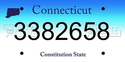 3382658 Connecticut License Plate
