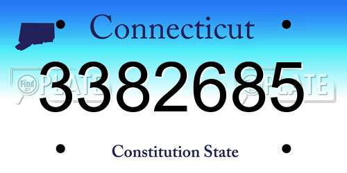 3382685 Connecticut License Plate