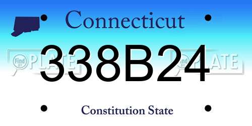 338B24 Connecticut License Plate