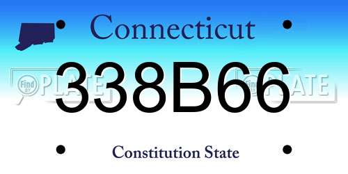338B66 Connecticut License Plate