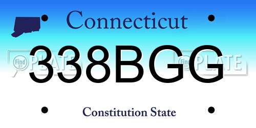 338BGG Connecticut License Plate